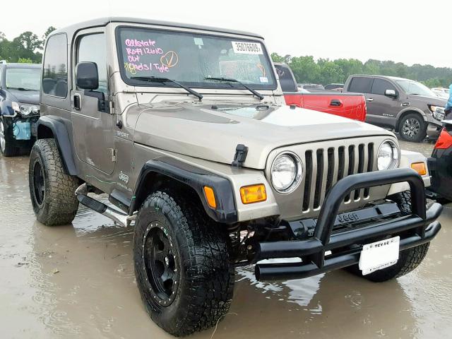 1J4FA49S84P803259 - 2004 JEEP WRANGLER / TAN photo 1