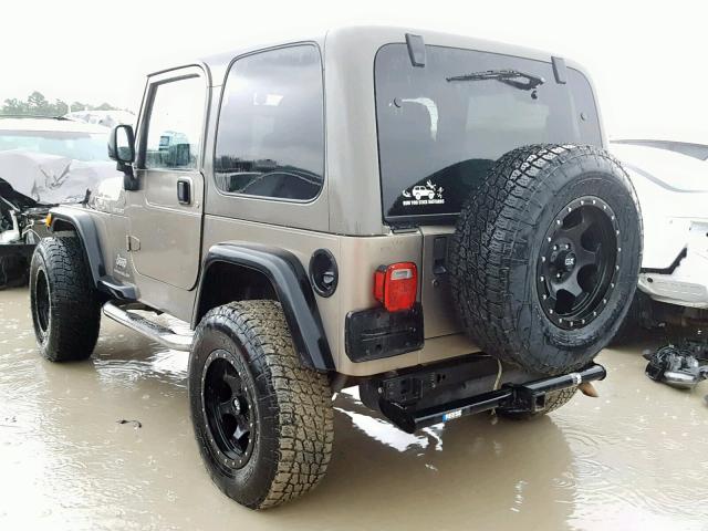 1J4FA49S84P803259 - 2004 JEEP WRANGLER / TAN photo 3