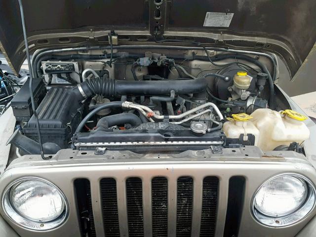 1J4FA49S84P803259 - 2004 JEEP WRANGLER / TAN photo 7