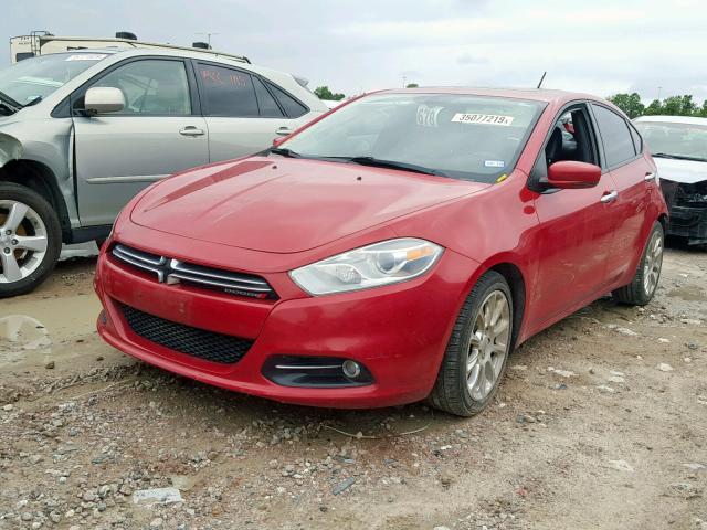 1C3CDFCB6ED670285 - 2014 DODGE DART LIMIT RED photo 2