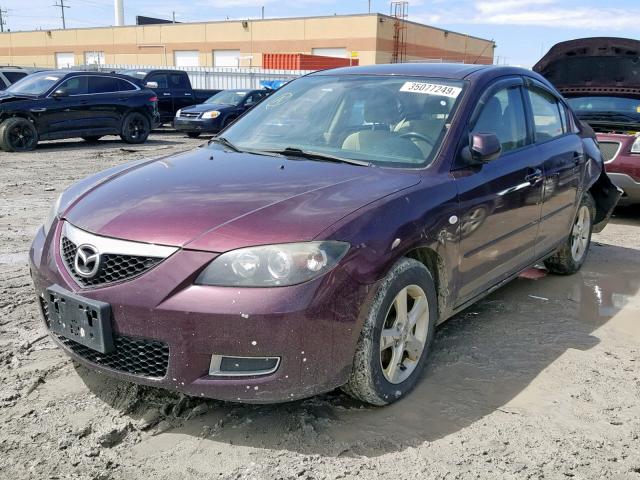 JM1BK32F771678173 - 2007 MAZDA 3 I PURPLE photo 2