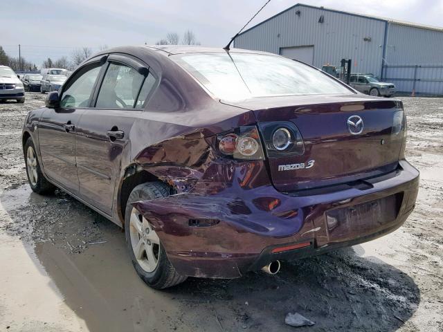 JM1BK32F771678173 - 2007 MAZDA 3 I PURPLE photo 3