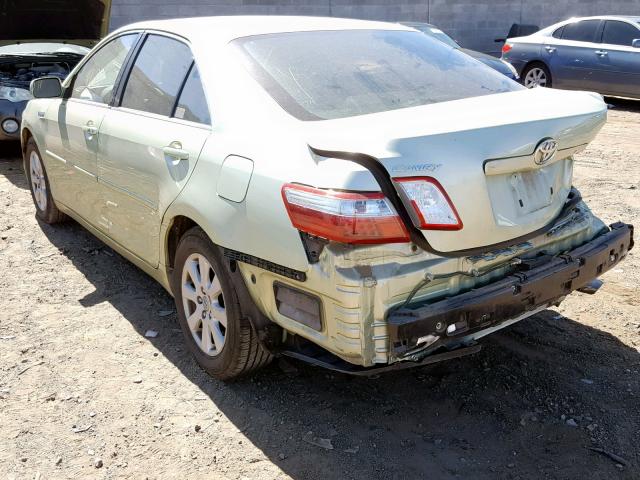 4T1BB46K39U081693 - 2009 TOYOTA CAMRY HYBR GREEN photo 3