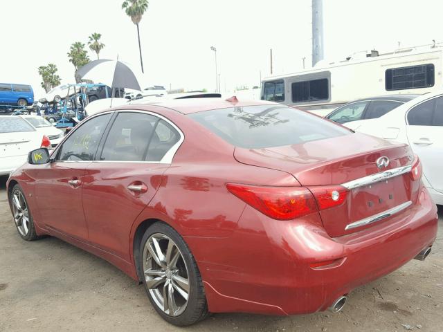 JN1BV7AP9FM353369 - 2015 INFINITI Q50 BASE RED photo 3