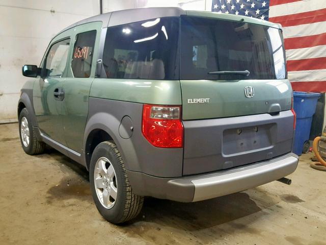 5J6YH28534L039400 - 2004 HONDA ELEMENT EX GREEN photo 3