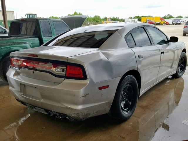 2C3CDXAT9CH241692 - 2012 DODGE CHARGER PO SILVER photo 4