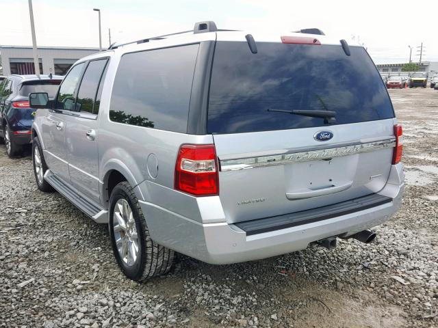 1FMJK2ATXHEA01928 - 2017 FORD EXPEDITION SILVER photo 3