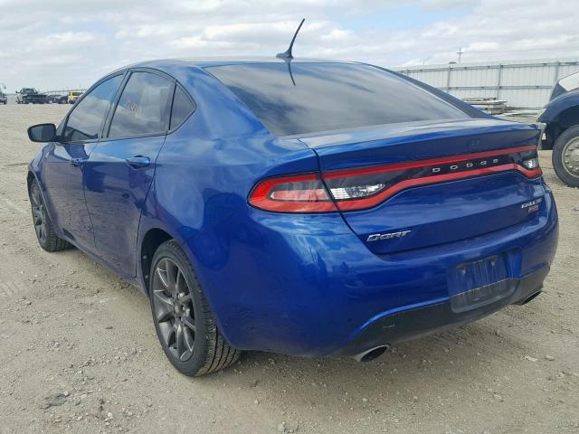 1C3CDFBH8DD150965 - 2013 DODGE DART SXT BLUE photo 3