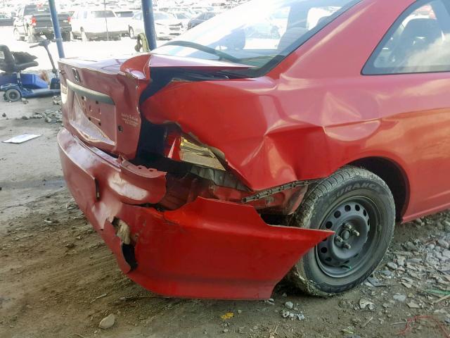 1HGEM22155L036012 - 2005 HONDA CIVIC DX V RED photo 9