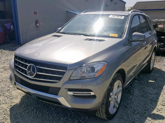 4JGDA5JB7FA598694 - 2015 MERCEDES-BENZ ML 350 GRAY photo 2