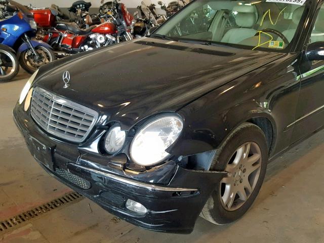 WDBUF65J63A119267 - 2003 MERCEDES-BENZ E 320 BLACK photo 9