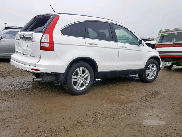 5J6RE4H74BL117738 - 2011 HONDA CR-V EXL WHITE photo 4