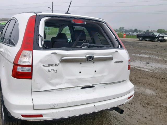 5J6RE4H74BL117738 - 2011 HONDA CR-V EXL WHITE photo 9