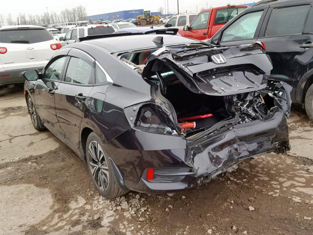 2HGFC1F75JH641364 - 2018 HONDA CIVIC EXL BLACK photo 3