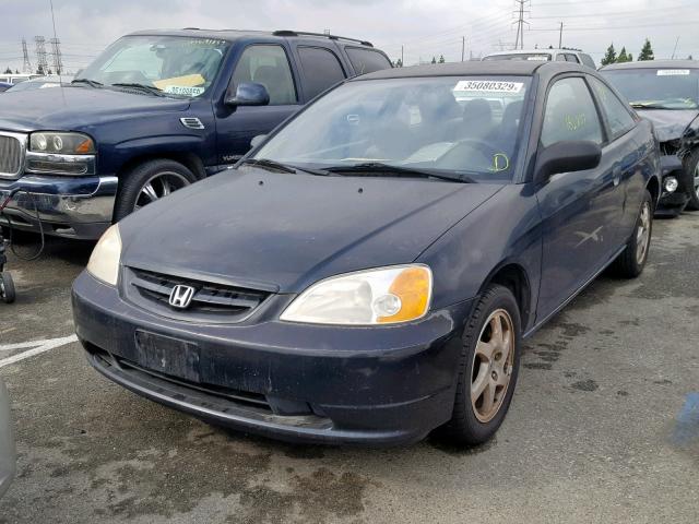 1HGEM21263L040805 - 2003 HONDA CIVIC DX BLACK photo 2