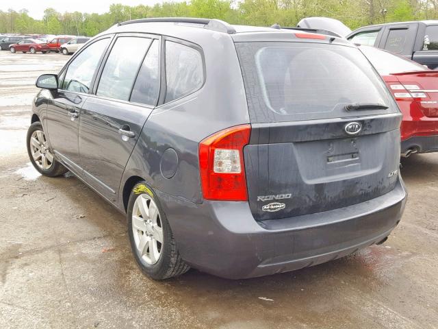 KNAFG526277078489 - 2007 KIA RONDO LX GRAY photo 3