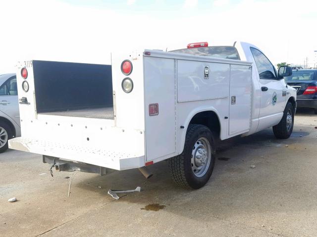 3D7KR26D08G220594 - 2008 DODGE RAM 2500 S WHITE photo 4