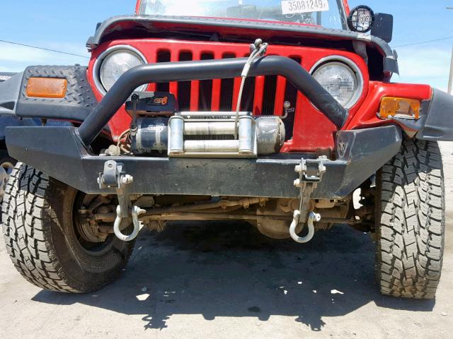 1J4FY29P4VP403650 - 1997 JEEP WRANGLER / RED photo 9