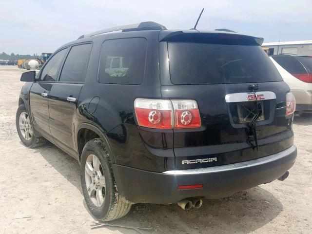 1GKKRNED4CJ392944 - 2012 GMC ACADIA SLE BLACK photo 3