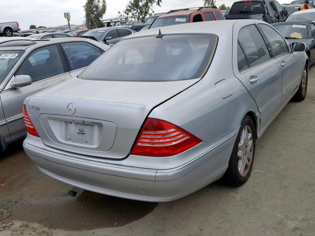 WDBNG70J53A369985 - 2003 MERCEDES-BENZ S 430 SILVER photo 4