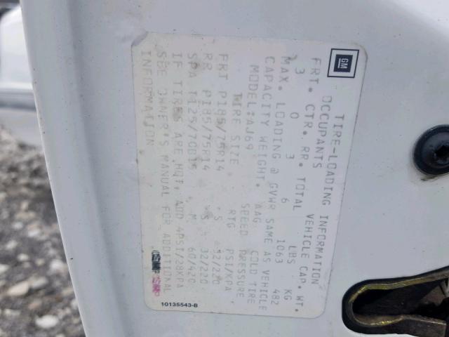 1G3AG55M0R6418402 - 1994 OLDSMOBILE CUTLASS CI თეთრი ფოტო 10