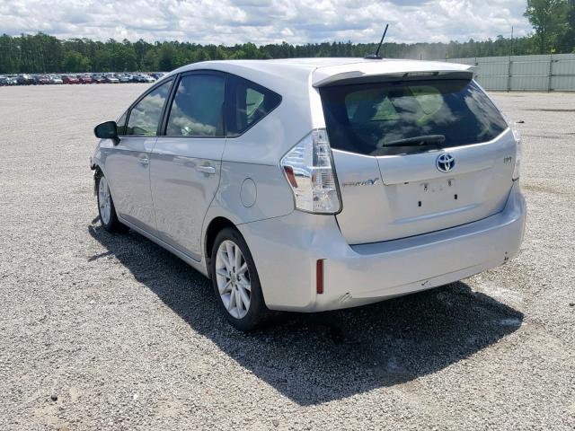 JTDZN3EU5D3240882 - 2013 TOYOTA PRIUS V SILVER photo 3