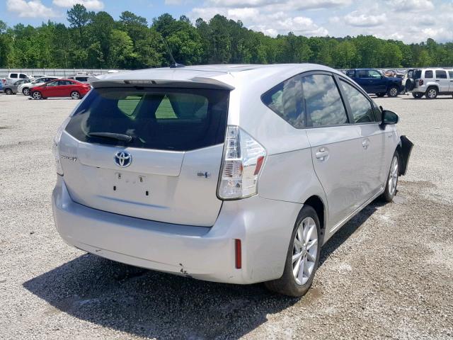 JTDZN3EU5D3240882 - 2013 TOYOTA PRIUS V SILVER photo 4