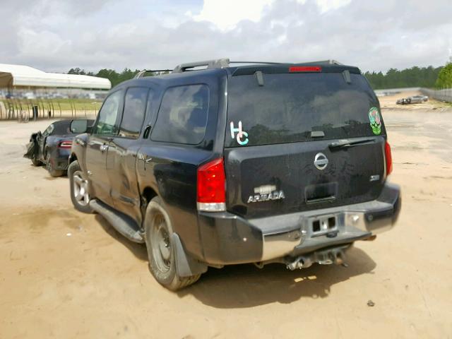 5N1BA08A77N707107 - 2007 NISSAN ARMADA SE BLACK photo 3