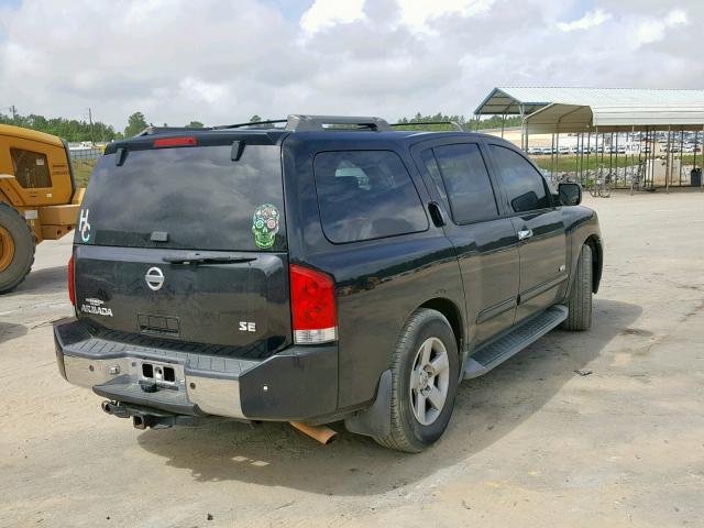 5N1BA08A77N707107 - 2007 NISSAN ARMADA SE BLACK photo 4