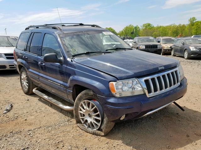 1J4GW58N24C322390 - 2004 JEEP GRAND CHER BLUE photo 1