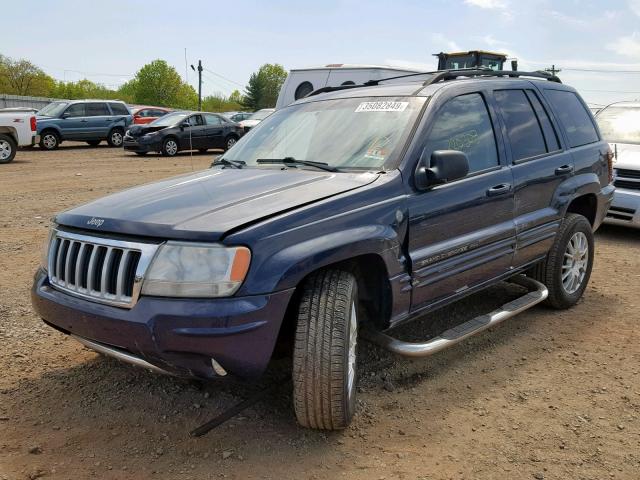 1J4GW58N24C322390 - 2004 JEEP GRAND CHER BLUE photo 2