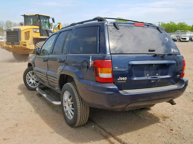 1J4GW58N24C322390 - 2004 JEEP GRAND CHER BLUE photo 3