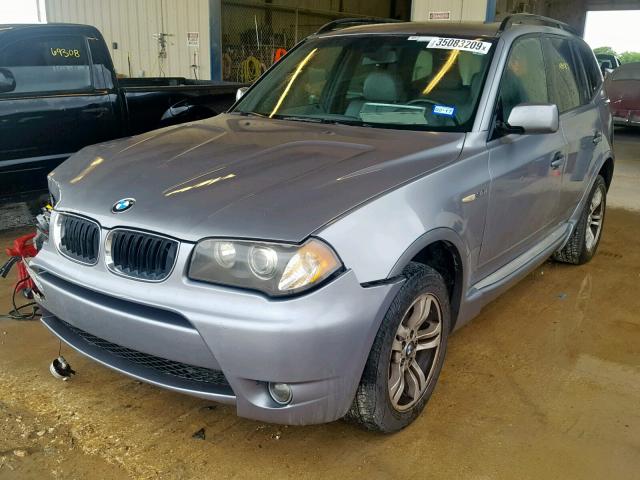 WBXPA93494WA62939 - 2004 BMW X3 3.0I SILVER photo 2