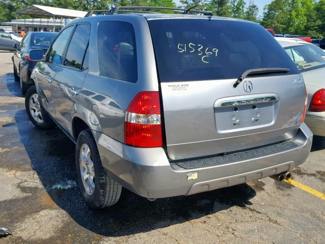 2HNYD18822H515369 - 2002 ACURA MDX TOURIN SILVER photo 3