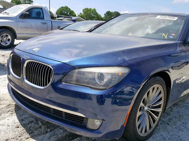 WBAKA83559CY34303 - 2009 BMW 750 I BLUE photo 9