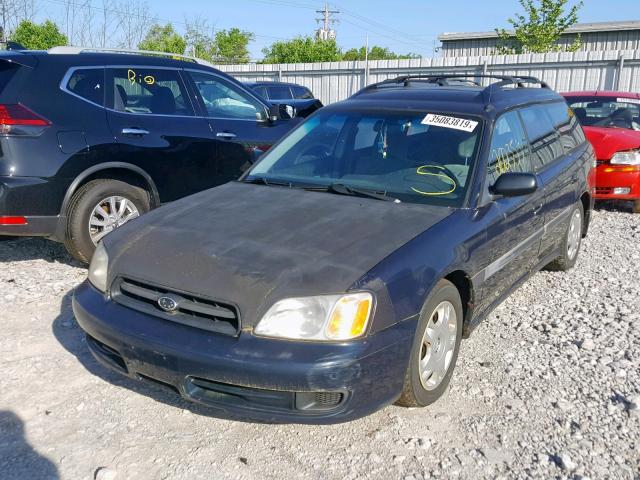 4S3BH635316300416 - 2001 SUBARU LEGACY L BLUE photo 2