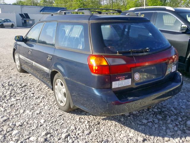 4S3BH635316300416 - 2001 SUBARU LEGACY L BLUE photo 3