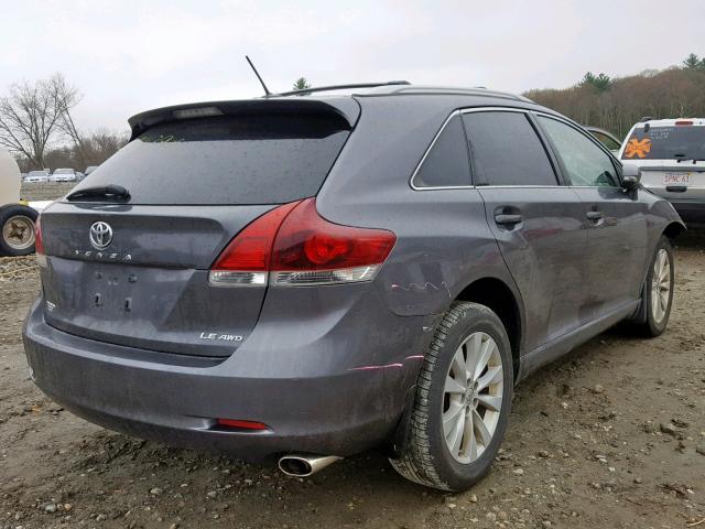 4T3BA3BB7DU041829 - 2013 TOYOTA VENZA LE GRAY photo 4