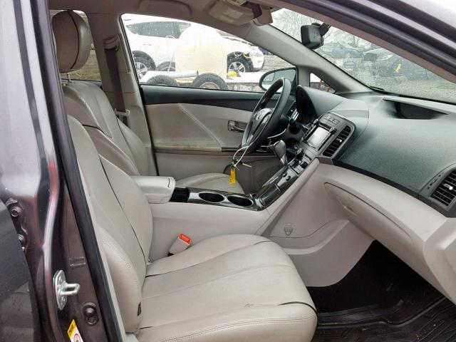 4T3BA3BB7DU041829 - 2013 TOYOTA VENZA LE GRAY photo 5