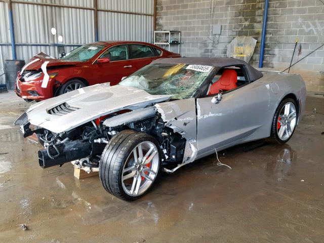 1G1YJ3D71G5101563 - 2016 CHEVROLET CORVETTE S SILVER photo 2