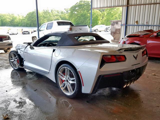 1G1YJ3D71G5101563 - 2016 CHEVROLET CORVETTE S SILVER photo 3