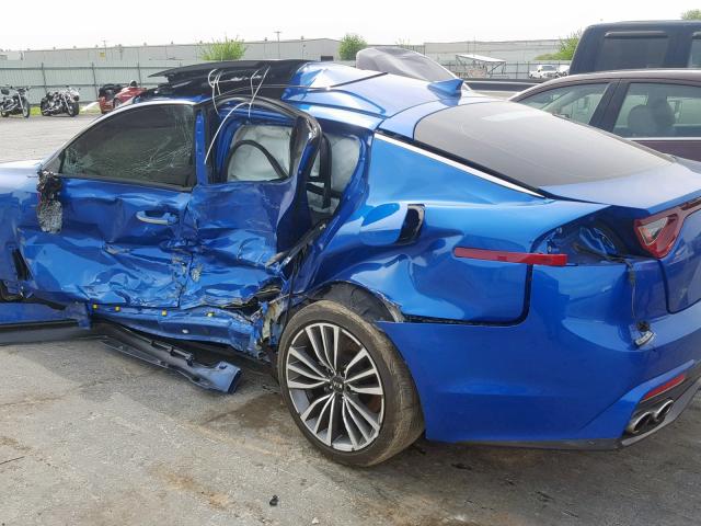 KNAE25LA9J6014475 - 2018 KIA STINGER PR BLUE photo 9