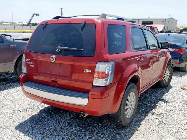 4M2CN8HG0BKJ07484 - 2011 MERCURY MARINER PR RED photo 4