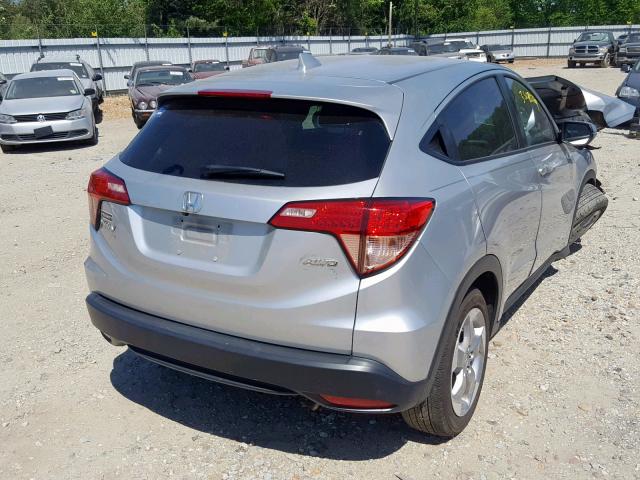 3CZRU6H53GM768829 - 2016 HONDA HR-V EX SILVER photo 4