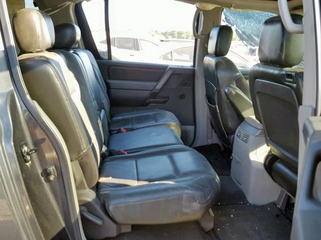 5N1AA08A94N740519 - 2004 NISSAN ARMADA SE GRAY photo 6