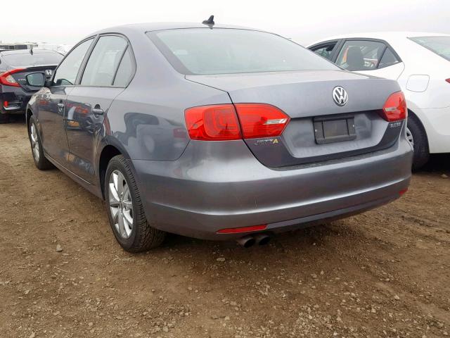 3VWDZ7AJXBM389220 - 2011 VOLKSWAGEN JETTA SE GRAY photo 3