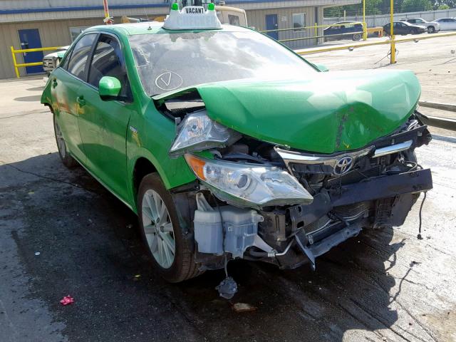 4T1BD1FK4CU004525 - 2012 TOYOTA CAMRY HYBR GREEN photo 1