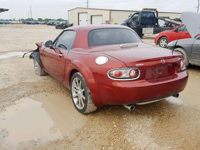 JM1NC26F270133860 - 2007 MAZDA MX-5 MIATA RED photo 3