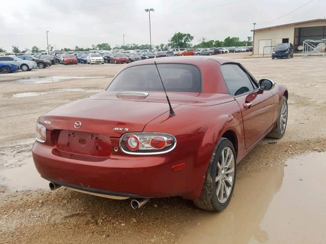 JM1NC26F270133860 - 2007 MAZDA MX-5 MIATA RED photo 4