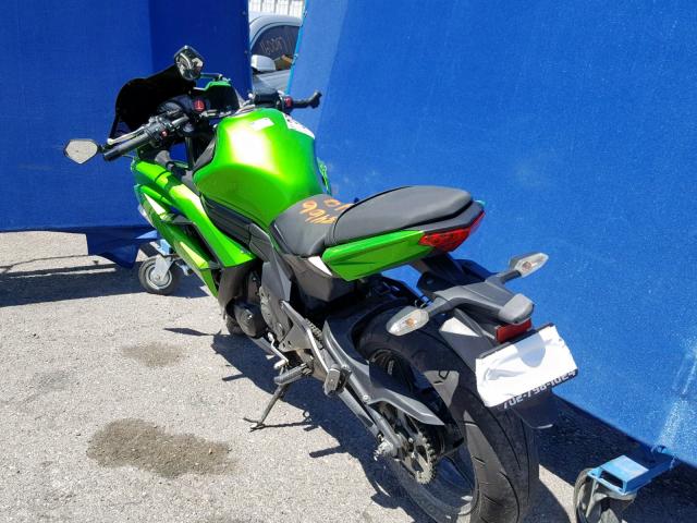 JKAEXEE11FDA19042 - 2015 KAWASAKI EX650 E GREEN photo 3